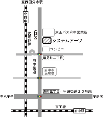 図：システムアーツの地図